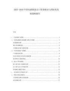 2025-2030中國電感器進出口貿易格局與國際化發展戰略報告