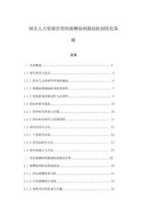 國企人力資源管理的薪酬福利激勵機制優化策略