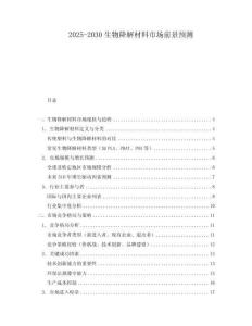 2025-2030生物降解材料市場前景預測
