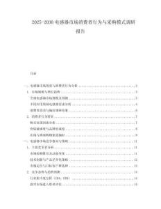 2025-2030電感器市場消費者行為與采購模式調(diào)研報告