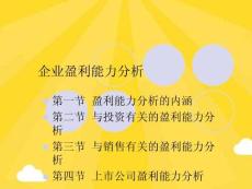 企業盈利能力分析(共40張PPT)