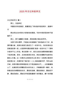 2025年日記本的作文