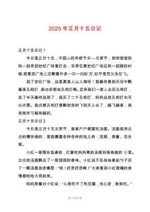 2025年正月十五日記