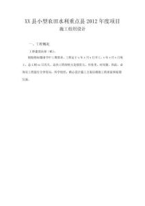 某縣小型農(nóng)田水利重點(diǎn)項(xiàng)目施工組織設(shè)計(jì)