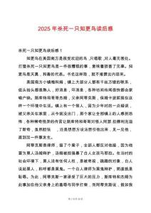 2025年殺死一只知更鳥讀后感