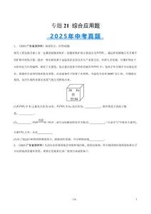 專題21 綜合應(yīng)用題（全國通用）（第02期）（原卷版）【好題匯編】2025年中考化學(xué)真題分類匯編（全國通用）