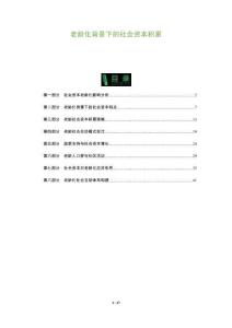 老齡化背景下的社會(huì)資本積累-洞察及研究