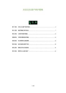 歷史文化遺產(chǎn)保護(hù)策略-洞察及研究