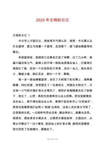 2025年文明的日記