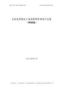民營煤化工公司薪酬管理制度設(shè)計方案