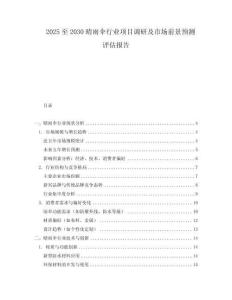 2025至2030晴雨傘行業(yè)項目調(diào)研及市場前景預(yù)測評估報告