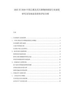 2025至2030中國乙烯及其共聚物熱熔膠行業(yè)深度研究及發(fā)展前景投資評估分析