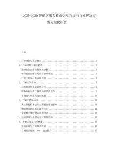 2025-2030智能客服多模態交互升級與行業解決方案定制化報告