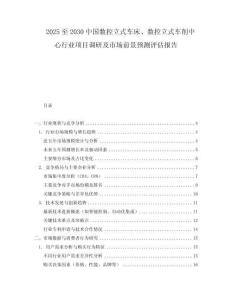 2025至2030中國數(shù)控立式車床、數(shù)控立式車削中心行業(yè)項目調(diào)研及市場前景預測評估報告