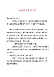 2025年日記200字