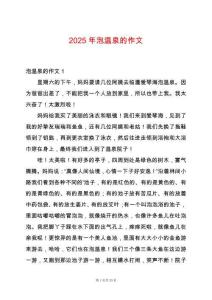 2025年泡溫泉的作文