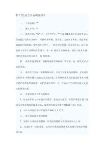 安全事故調(diào)查報告