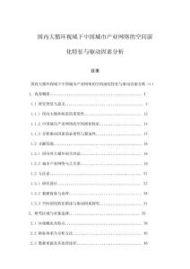 國內大循環視域下中國城市產業網絡的空間演化特征與驅動因素分析