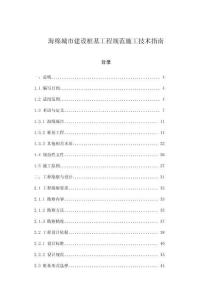 海綿城市建設樁基工程規(guī)范施工技術指南