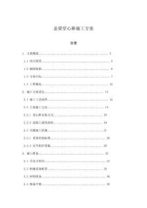 蓋梁穿心棒施工方案