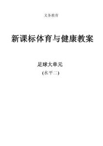 新課標（水平二）體育與健康《足球》大單元教學計劃及配套教案（18課時）