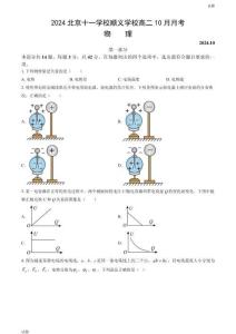 2024北京十一學校順義學校高二10月月考物理試題及答案