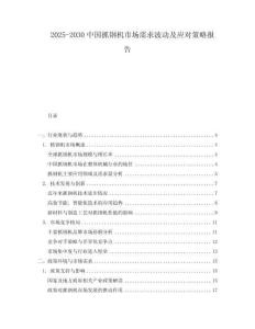 2025-2030中國抓鋼機市場需求波動及應對策略報告