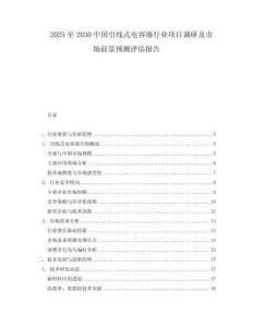 2025至2030中國引線式電容器行業項目調研及市場前景預測評估報告