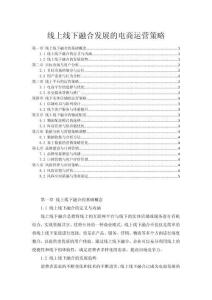 線上線下融合發展的電商運營策略