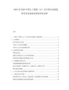 2025至2030中國人工智能（AI）芯片組行業深度研究及發展前景投資評估分析