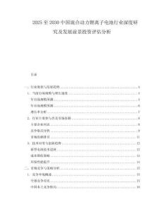 2025至2030中國(guó)混合動(dòng)力鋰離子電池行業(yè)深度研究及發(fā)展前景投資評(píng)估分析