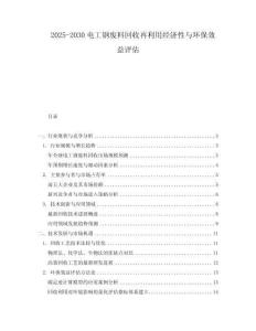 2025-2030電工鋼廢料回收再利用經(jīng)濟(jì)性與環(huán)保效益評估