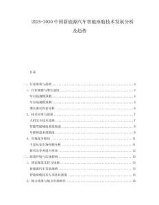 2025-2030中國新能源汽車智能座艙技術發展分析及趨勢