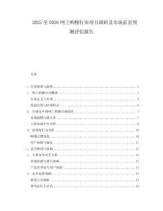 2025至2030網(wǎng)上購物行業(yè)項目調(diào)研及市場前景預測評估報告