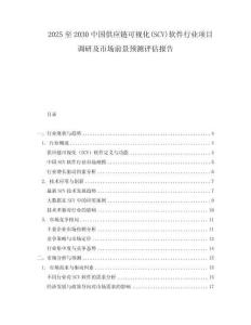 2025至2030中國供應(yīng)鏈可視化(SCV)軟件行業(yè)項(xiàng)目調(diào)研及市場前景預(yù)測評(píng)估報(bào)告
