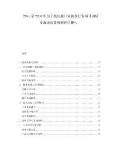 2025至2030中國千兆位接口轉換器行業項目調研及市場前景預測評估報告