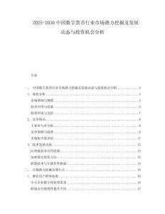 2025-2030中國數字貨幣行業市場潛力挖掘及發展動態與投資機會分析