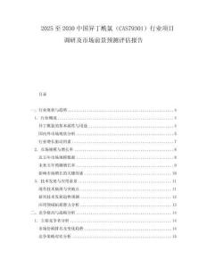 2025至2030中國異丁酰氯（CAS79301）行業(yè)項目調(diào)研及市場前景預(yù)測評估報告