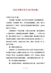 2025年粗心作文500字[必備]