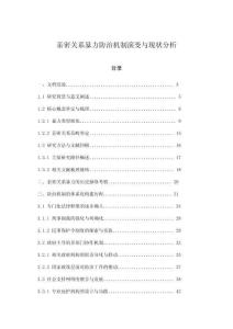 親密關(guān)系暴力防治機(jī)制演變與現(xiàn)狀分析