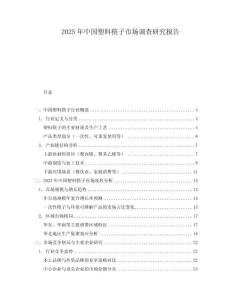 2025年中國塑料筷子市場調查研究報告