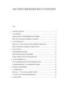 2025年弧形門微波吸頂感應器項目可行性研究報告