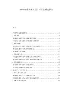 2025年琉璃板瓦項(xiàng)目可行性研究報告