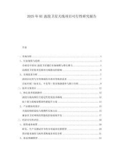 2025年KU波段衛(wèi)星天線項目可行性研究報告