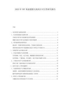 2025年VHF米波縫隙天線項目可行性研究報告
