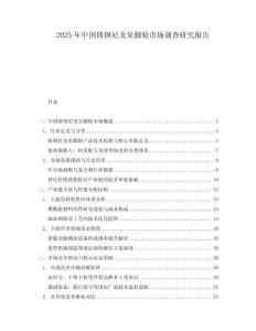 2025年中國鑄鋼尼龍呆腳輪市場調查研究報告