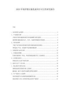 2025年保護(hù)膜壓敏乳液項(xiàng)目可行性研究報(bào)告