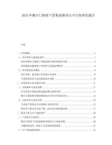 2025年側(cè)開門鋼質(zhì)干貨集裝箱項(xiàng)目可行性研究報(bào)告