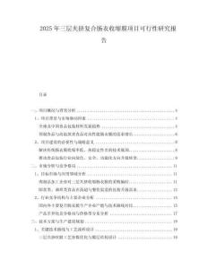 2025年三層夾擠復(fù)合腸衣收縮膜項目可行性研究報告