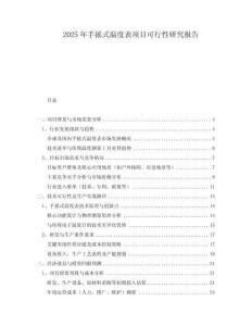 2025年手搖式溫度表項目可行性研究報告